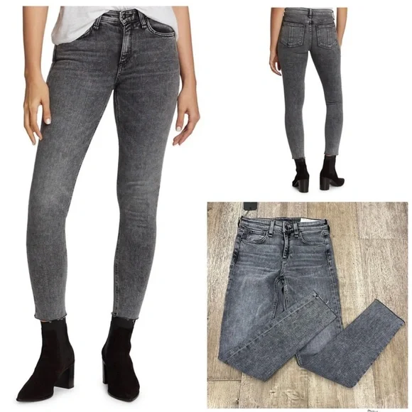 Rag & Bone Cate Mid Rise Skinny jeans in Black Sage - Picture 1 of 5
